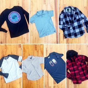 Lot of Quicksilver, RVCA, Columbia, Disney, Gap Kids, Lego shirts & flannels